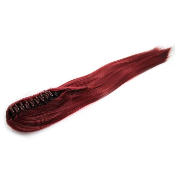 Pferdeschwanz Pferdeschwanz mit Haarspange, glatt – rotbraun #33 – | Fashiongirl