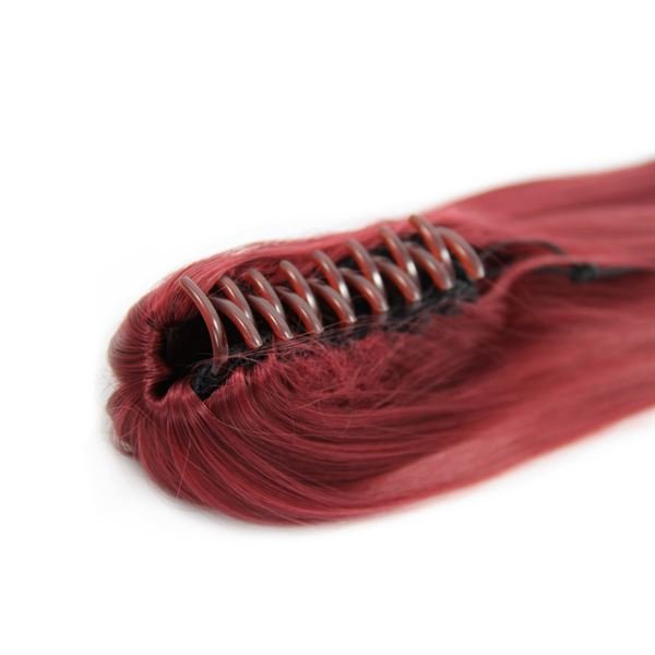 Pferdeschwanz Pferdeschwanz mit Haarspange, glatt – rotbraun #33 – | Fashiongirl