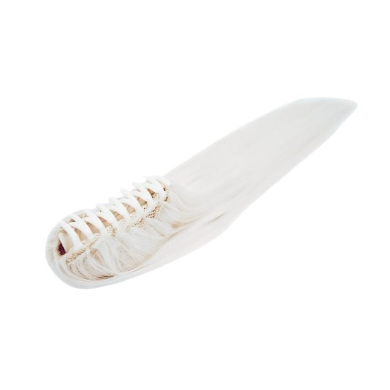 Ponytail Ponytail with hair clip, straight - Total White - | Fashiongirl