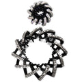 Pferdeschwanz-Spirale mit Strasssteinen/Vogelnest-Haarspange – Silber – | Fashiongirl