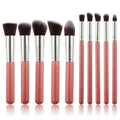 PRO Make-up-Pinsel Rose/Silber – 10 Stück – | Fashiongirl