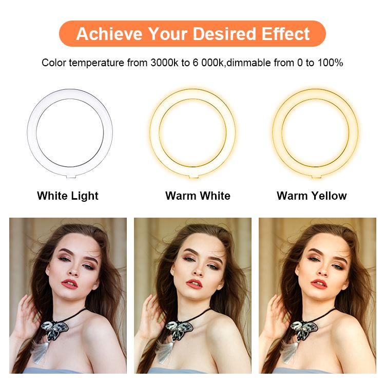 Ring Light Model 3120 m. Stativ max. 136 cm & Bluetooth Fjernbetjening - | Fashiongirl