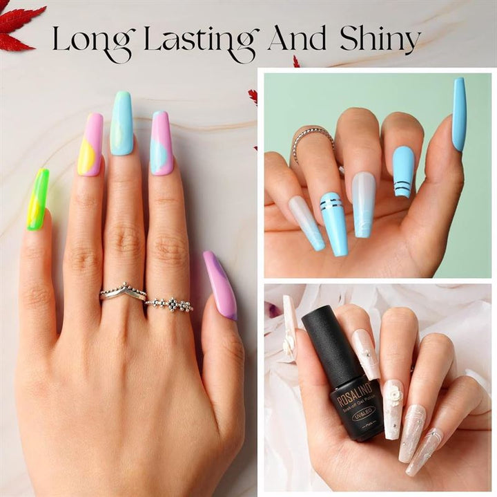 ROSALIND 38-teiliges Gel-Nagellack-Set mit 35 Farben + Unterlack & Überlack (38 x 5 ml) – | Fashiongirl