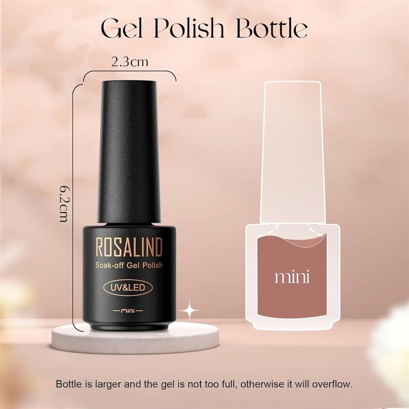 ROSALIND 38-teiliges Gel-Nagellack-Set mit 35 Farben + Unterlack & Überlack (38 x 5 ml) – | Fashiongirl