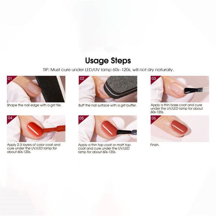 ROSALIND 38-teiliges Gel-Nagellack-Set mit 35 Farben + Unterlack & Überlack (38 x 5 ml) – | Fashiongirl