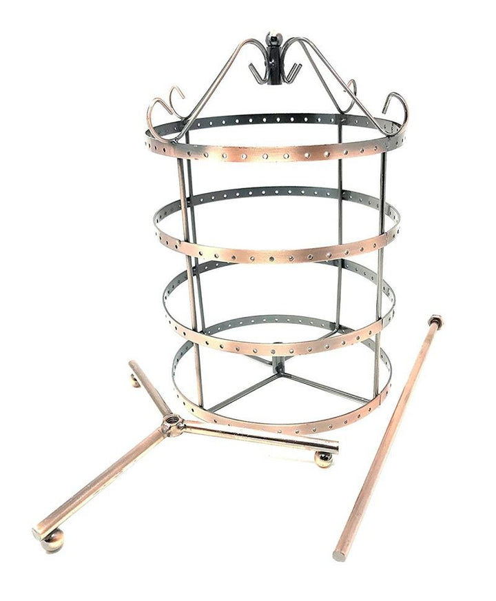 Drehbarer Schmuckständer für Ohrringe mit 4 Ebenen, bronzefarben – | Fashiongirl