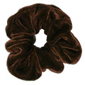 Scrunchie – Velours & Gummiband – Dunkelbraun – Haaraccessoires