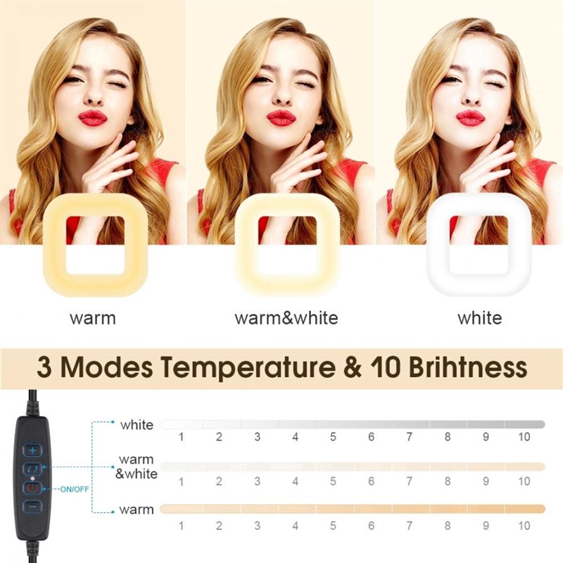 Selfie Ring Light for iPhone / Android | LED lighting for smartphones - D21 - | Fashiongirl