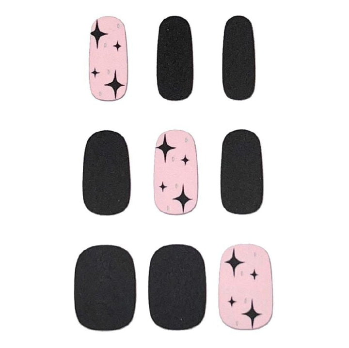 Halbgehärtete Gel-Nagelaufkleber / Selbstklebender Nagellack – Black Star (JK – 255) – | Fashiongirl