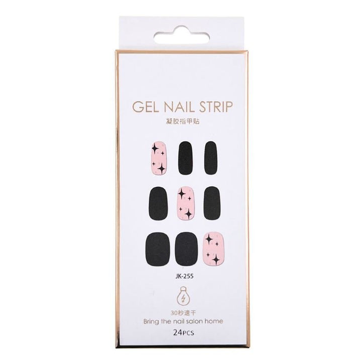 Halbgehärtete Gel-Nagelaufkleber / Selbstklebender Nagellack – Black Star (JK – 255) – | Fashiongirl