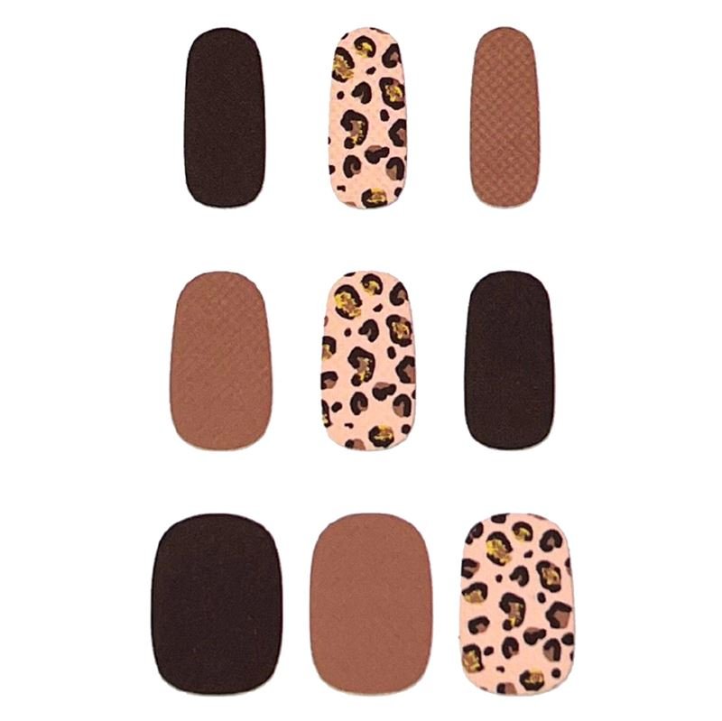 Halbgehärtete Gel-Nagelsticker / Selbstklebender Nagellack – Leopard (JK – 227) – | Fashiongirl