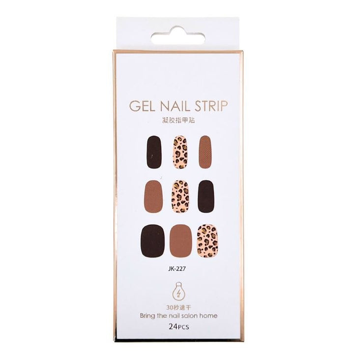 Halbgehärtete Gel-Nagelsticker / Selbstklebender Nagellack – Leopard (JK – 227) – | Fashiongirl