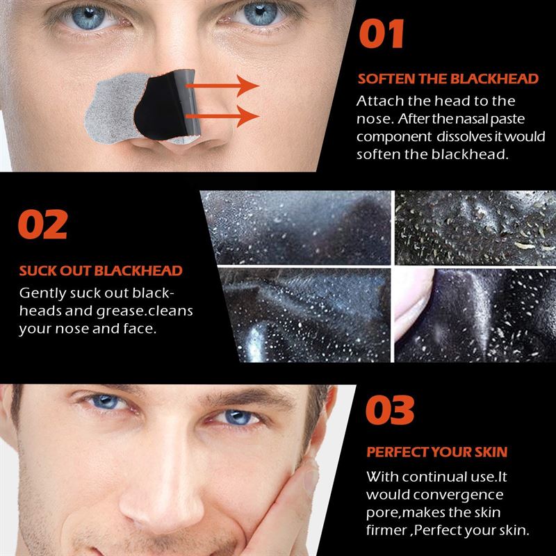 Shifei Charcoal Deep Cleansing Nasal Strips, 6 pcs - removes blackheads and impurities, 6 pcs - | Fashiongirl