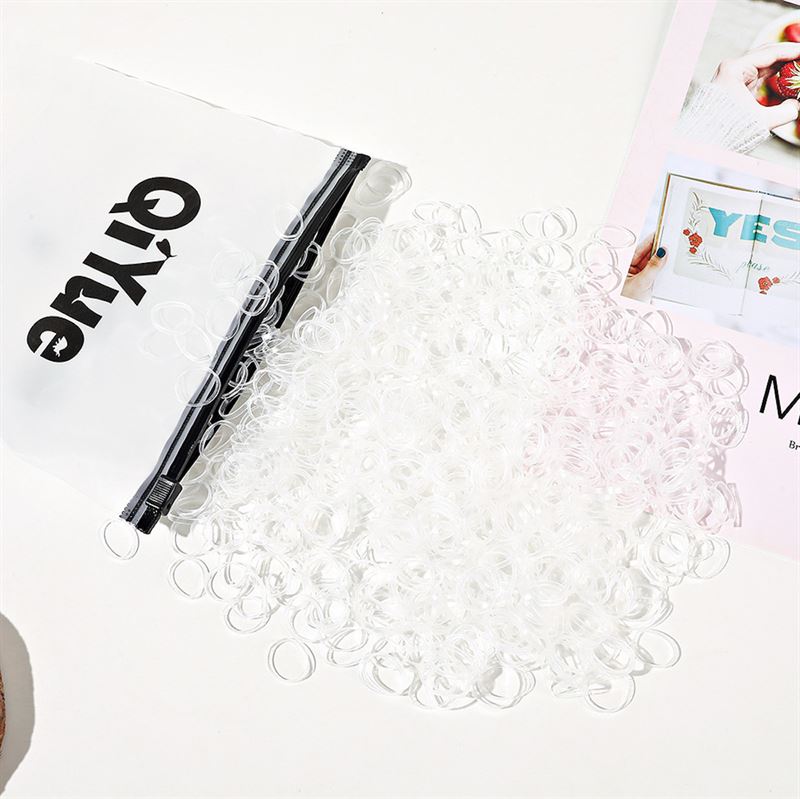 SOHO Adin Snag Free Hair elastics, 1000 pcs - Transparent - Hair Accessories | Fashiongirl
