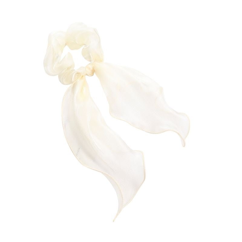 SOHO Ajni Scrunchie with scarf - White - Hair Accessories