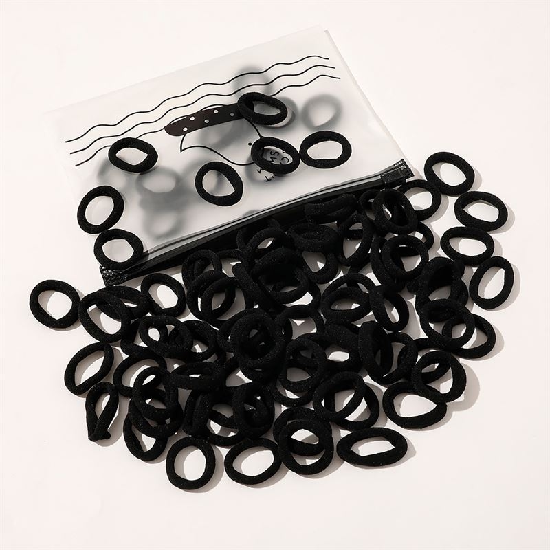 SOHO Anni Hair elastics - Black - Hair Accessories | Fashiongirl