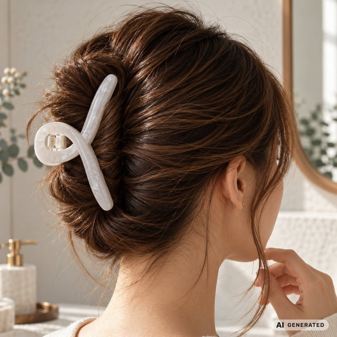 SOHO Aspen Hair Claw Clip 11 cm - White – image 2