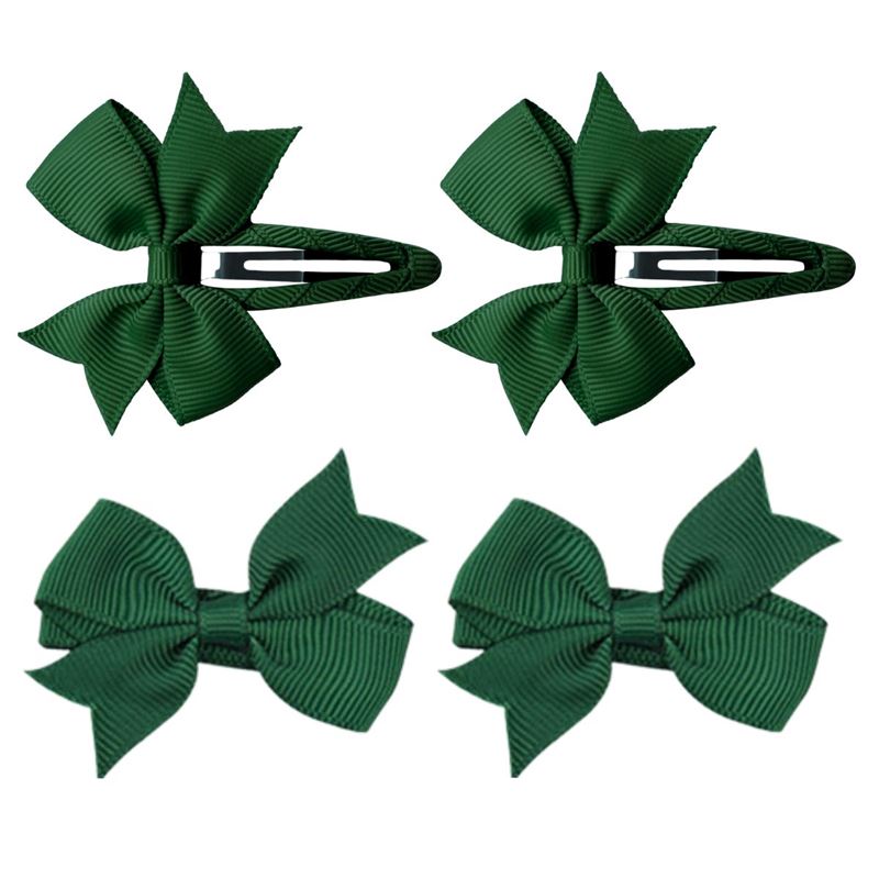 SOHO Ayla Bow Hair clips - Forest Green - Hair Accessories | Fashiongirl