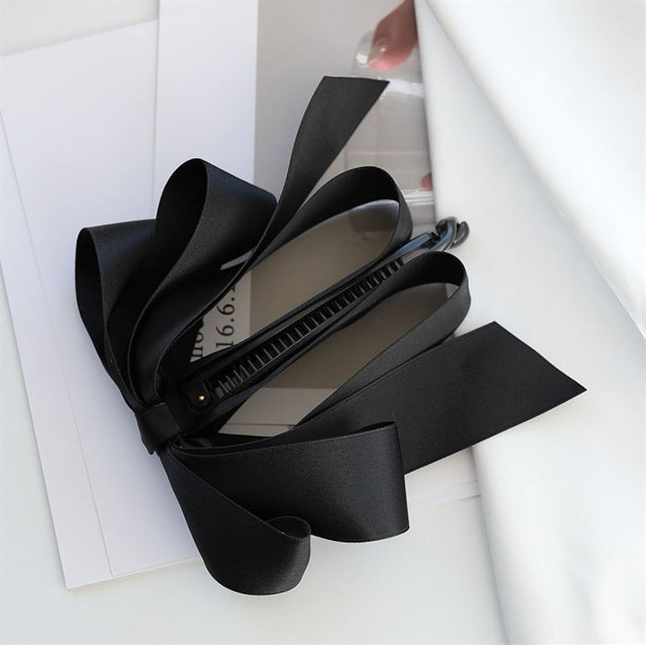 SOHO Bona Bow Banana Hair Clip - Black - Hair Accessories | Fashiongirl