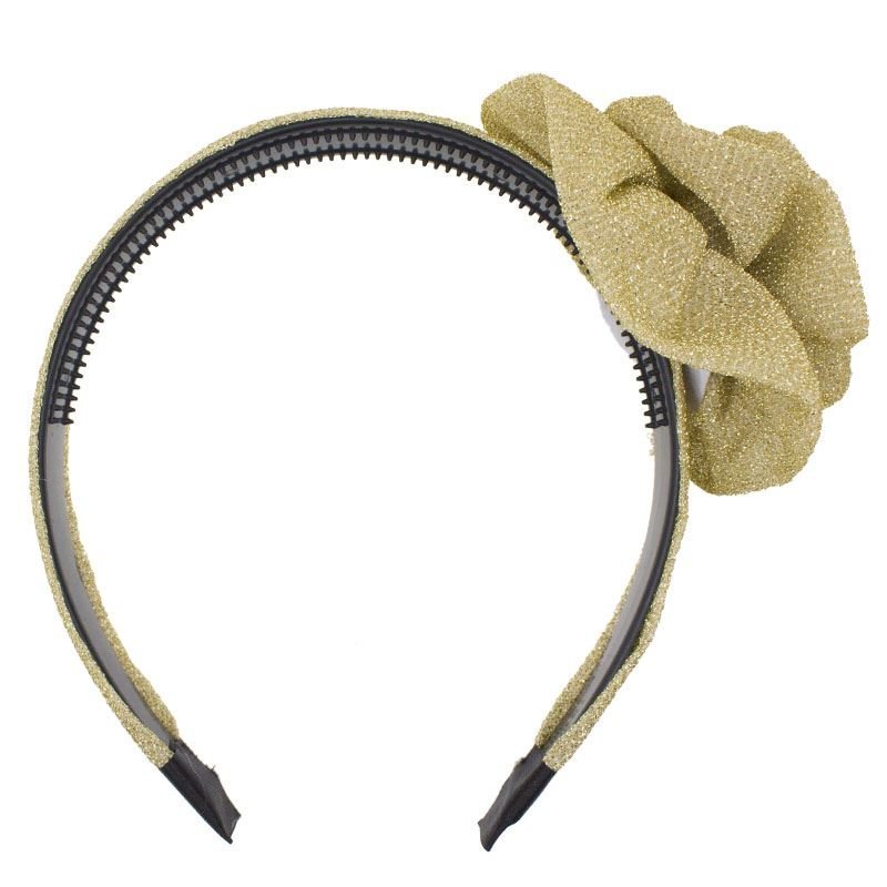 SOHO Bow Glitter Headband - Gold - Hair Accessories