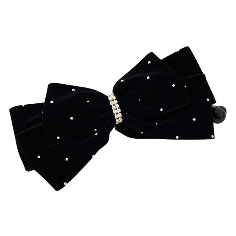 SOHO Cady Bow Banana Hair Clip - Black - Hair Accessories | Fashiongirl