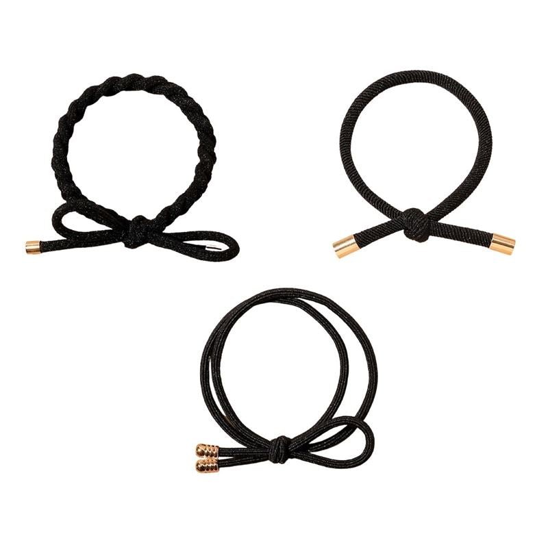 SOHO Cibe Hair elastics - Black - Hair Accessories | Fashiongirl