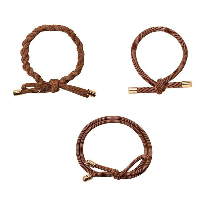 SOHO Cibe Haargummis – Braun – Haaraccessoires | Fashiongirl