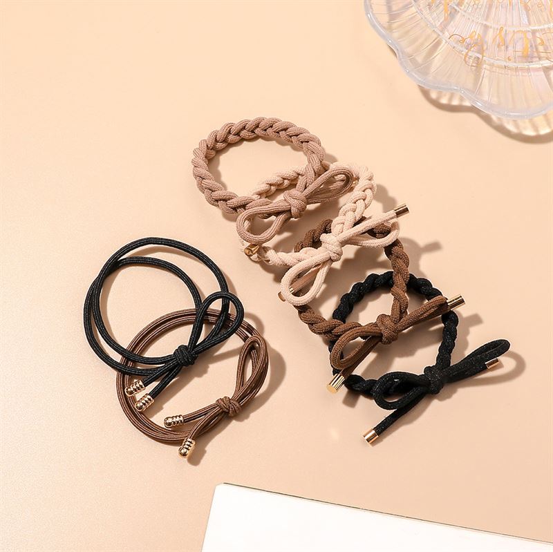 SOHO Cibe Haargummis – Braun – Haaraccessoires | Fashiongirl
