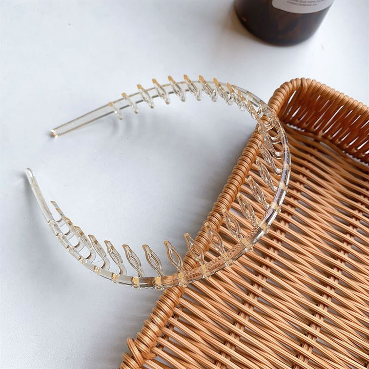 SOHO Coffee Stirnband mit Zacken – Transparent – Haaraccessoires