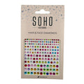 SOHO Farbige Diamanten für Haare und Gesicht – 216 Stück – Regenbogen – Haaraccessoires | Fashiongirl
