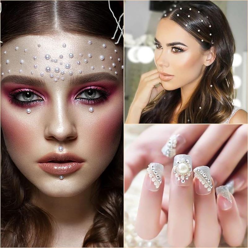 SOHO Dazzling Self Adhesive Beads - White - | Fashiongirl