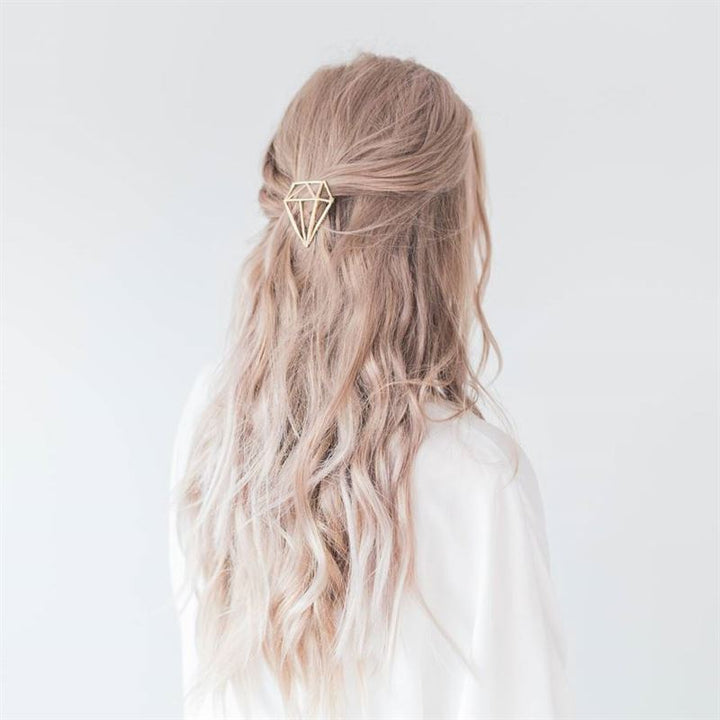 SOHO Diamond Hair Clip – Gold – | Fashiongirl