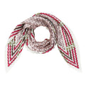 SOHO Diamond Schal 70 x 70 cm – Weiß/Rot – | Fashiongirl