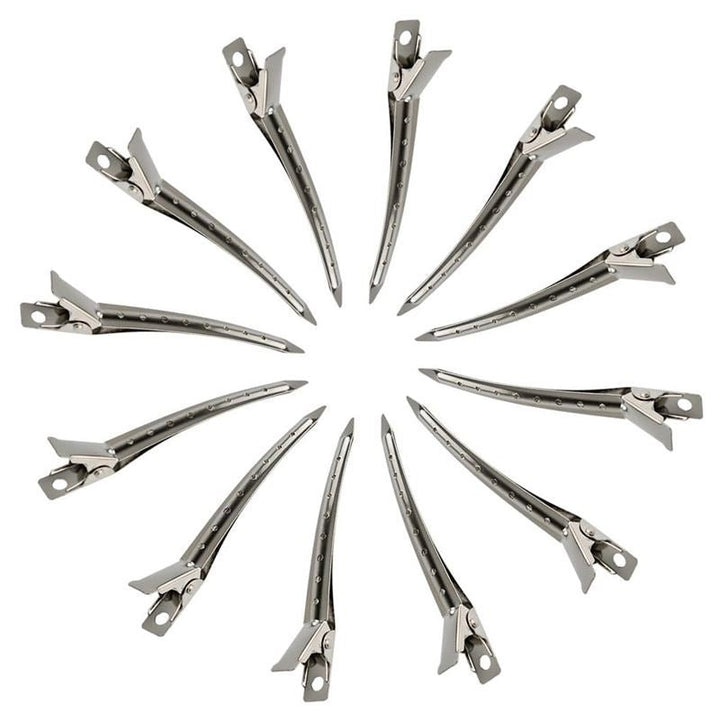 SOHO Duck Metal Hair Clips for Hair Styling and Splitting - 12 pcs - | Fashiongirl