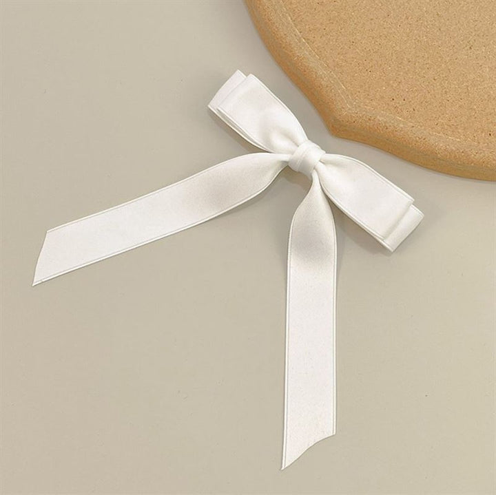 SOHO Emma Bow Hair Clips - White - Hair Accessories | Fashiongirl
