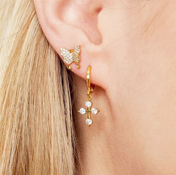 SOHO Goldplattierte Goldkreolen – | Fashiongirl
