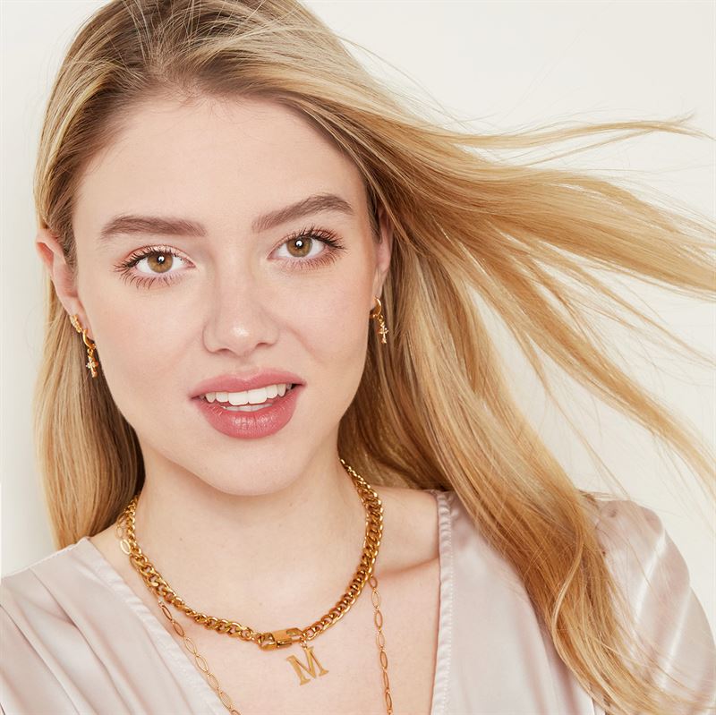 SOHO Goldplattierte Goldkreolen – | Fashiongirl