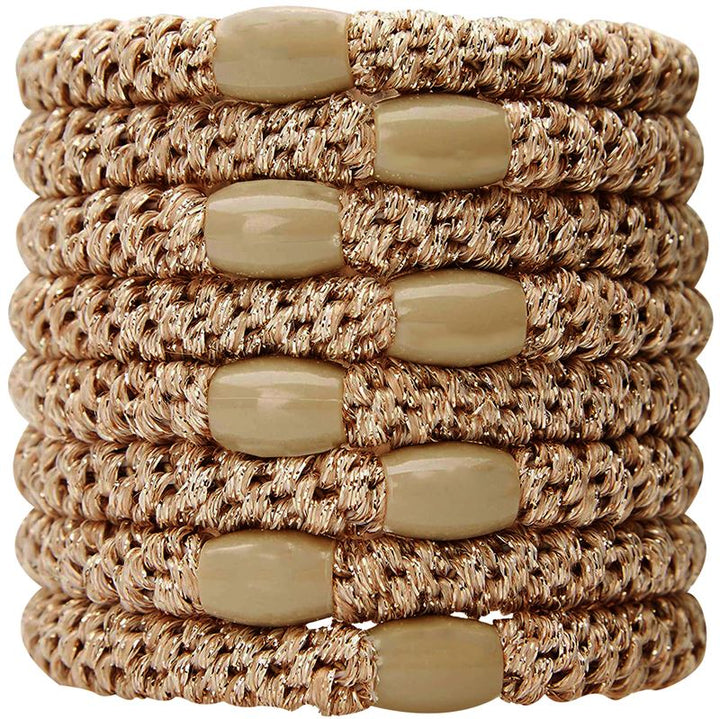 SOHO Hair elastics - Beige, 3 pcs - Hair Accessories | Fashiongirl