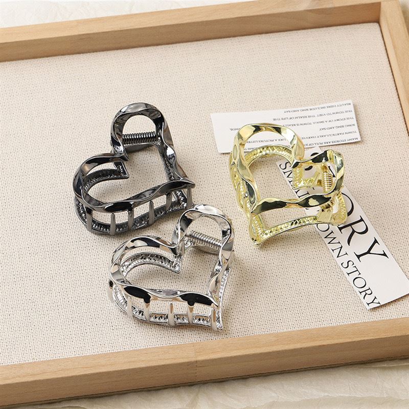 SOHO Heart Metal Hair Claw – Gold – Haaraccessoires