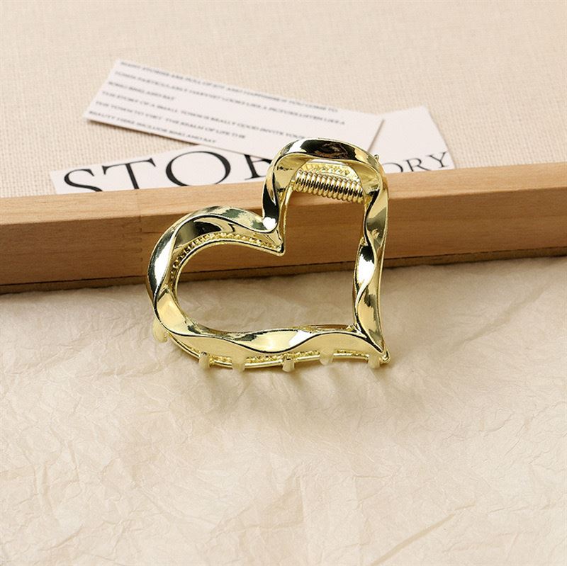 SOHO Heart Metal Hair Claw – Gold – Haaraccessoires