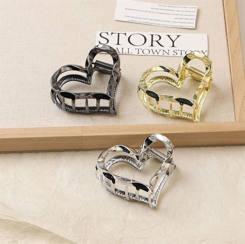 SOHO Heart Metal Hair Claw – Gold – Haaraccessoires
