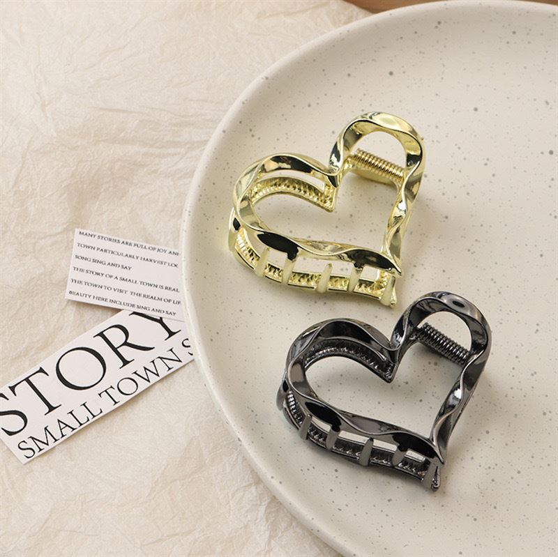 SOHO Heart Metal Hair Claw – Gold – Haaraccessoires