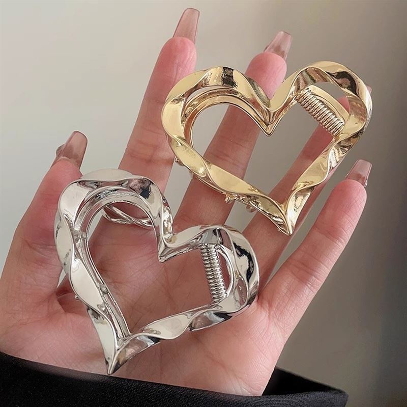SOHO Heart Metal Hair Claw – Gold – Haaraccessoires