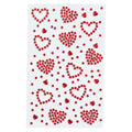 SOHO Hearts Selbstklebende Strasssteine für Gesicht, Make-up, Nägel, Körper, Bastelarbeiten – Rot – | Fashiongirl