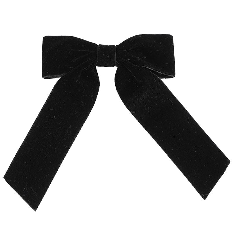 SOHO Jane Velvet Bow Hair Clip - Black - Hair Accessories | Fashiongirl