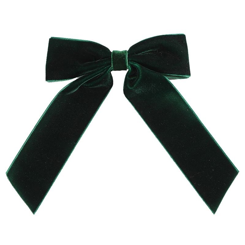 SOHO Jane Velvet Bow Hair Clip - Dark Green - Hair Accessories | Fashiongirl