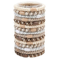 SOHO Kenlee Haargummis – Beige (15 Stück) – Haaraccessoires | Fashiongirl