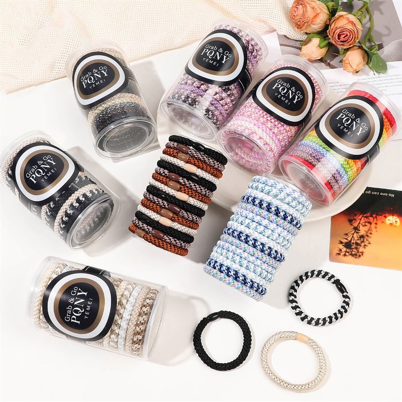 SOHO Kenlee Hair elastics - Blue (15 pcs) - Hair Accessories | Fashiongirl