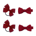 SOHO Kirby Bow Haargummis und Haarspangen – Kirschrot – Haaraccessoires | Fashiongirl