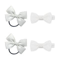 SOHO Kirby Bow Haargummis und Haarspangen – Weiß – Haaraccessoires | Fashiongirl